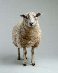 Fototapeta premium Single Sheep Minimal Product Photography