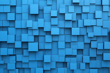 Blue 3D Cube Abstract Background