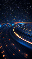 Abstract 3D Background: Glowing Trails