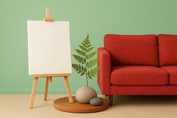 modern living room with a sofa