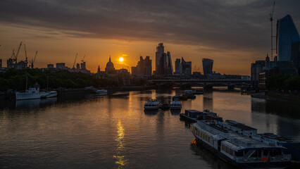 Sunrise Over London with St Paul's Church