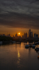 Sunrise Over London with St Paul's Church