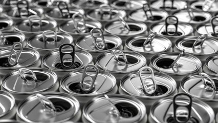 Aluminum beer or soda can, background.	

