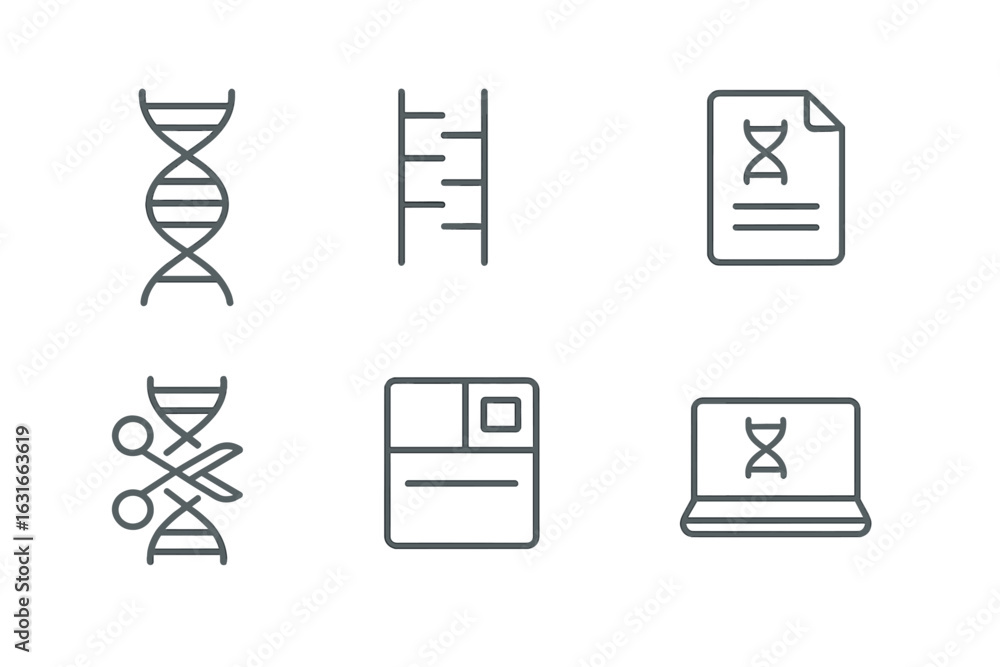 Poster visual representation of dna research tools and methods used in genetic studies and biotechnology ap