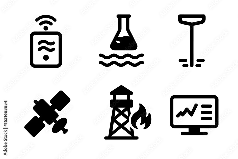Poster monitoring environmental data using various technologies and equipment for research and analysis