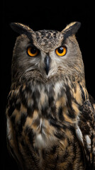 Fototapeta premium Owl Looking Directly at Camera