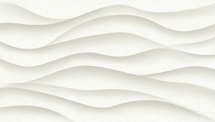 Obraz premium Seamless pattern of undulating, off-white waves with subtle shadowing and texture, creating a calming, minimalist aesthetic