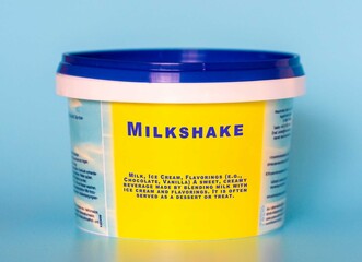 Milkshake Milk, Ice Cream, Flavorings (e.g., Chocolate,