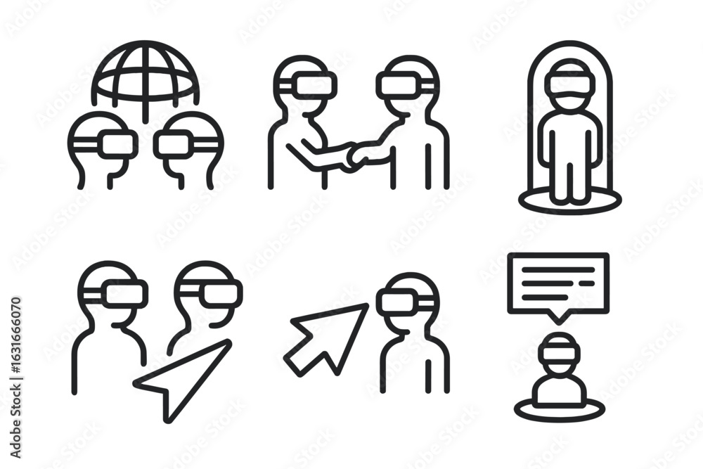 Poster virtual reality interactions and communication among users in a digital environment