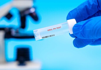 Measures saliva pH to assess oral health and acidity.