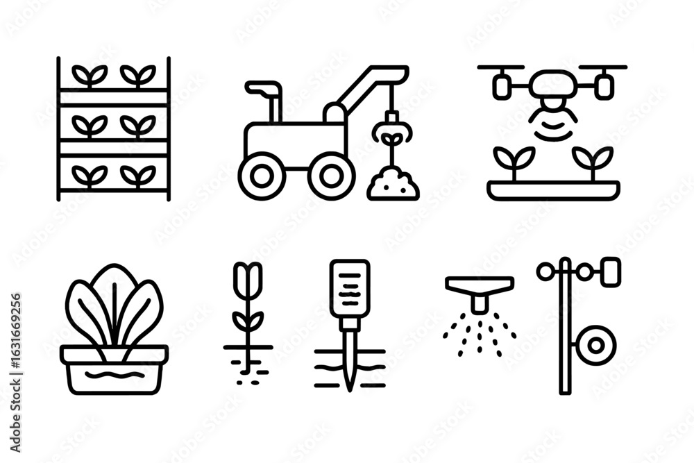 Aufkleber innovative farming techniques using technology for efficient crop management and growth monitoring i
