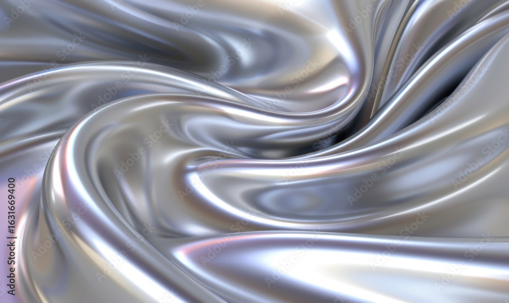 Poster abstract metallic wave background with texture and iridescent highlights