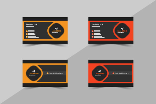 Clean and Creative Business Card Design Editable Corporate Name Card Template with Wave Elements Vector Visiting Card for Personal Branding Calling Card Simple Layout Design. 