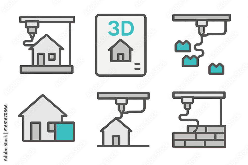 Aufkleber innovative 3d printing techniques for constructing houses in modern architecture