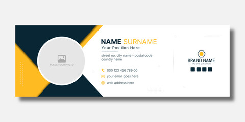 Creative modern email signature template design, corporate business email signature design template