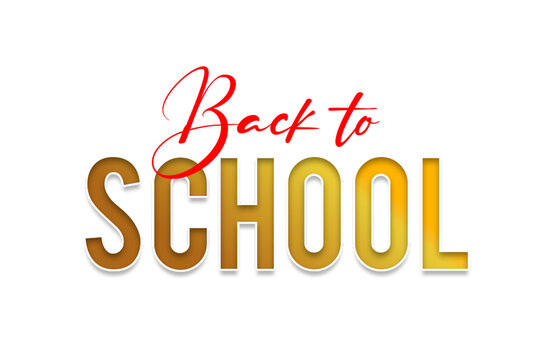 Back to school lettering cutout