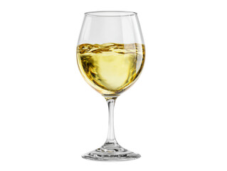 A transparent glass, meticulously crafted, holds a swirl of fine wine, a testament to the artistry of wine-making.