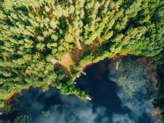 Scenic Swedish Landscape with Lakes