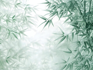 Fototapeta premium Serene Bamboo Leaves Illustration