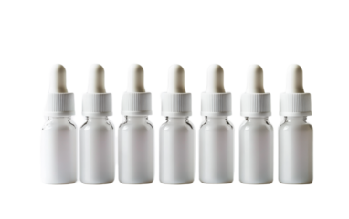 Blank white medicine plastic drop isolated on white background, png