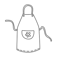 Black Outline Apron