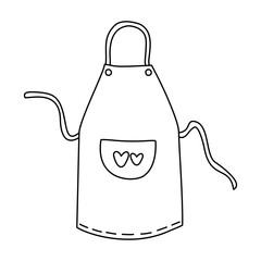 Black Outline Apron