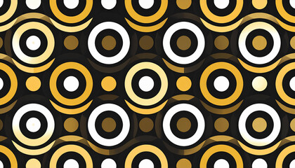 Retro Gold Bullseye Pattern