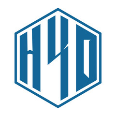 HKO letter design. HKO letter technology logo design on a white background. HKO  Monogram logo design for an entrepreneur and business.