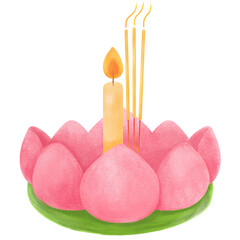 Krathong Illustration