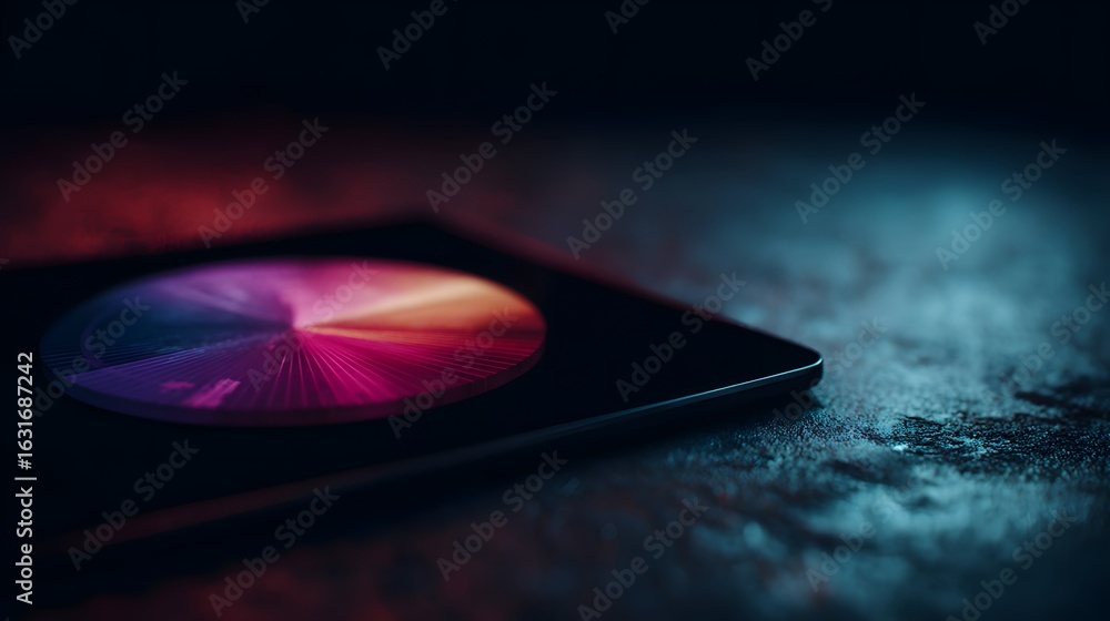 Aufkleber holographic data visualization on a tablet device