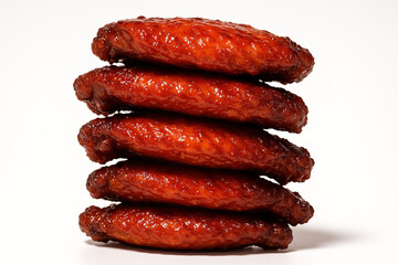 Stack of Glazed Chicken Wings