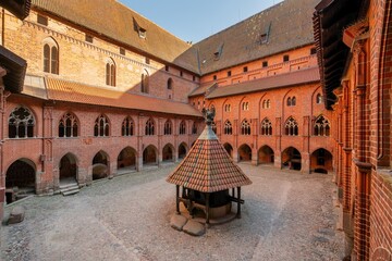 Malbork on the Nogat river the largest medieval brick castle.