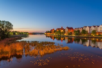 Malbork on the Nogat river the largest medieval brick castle.