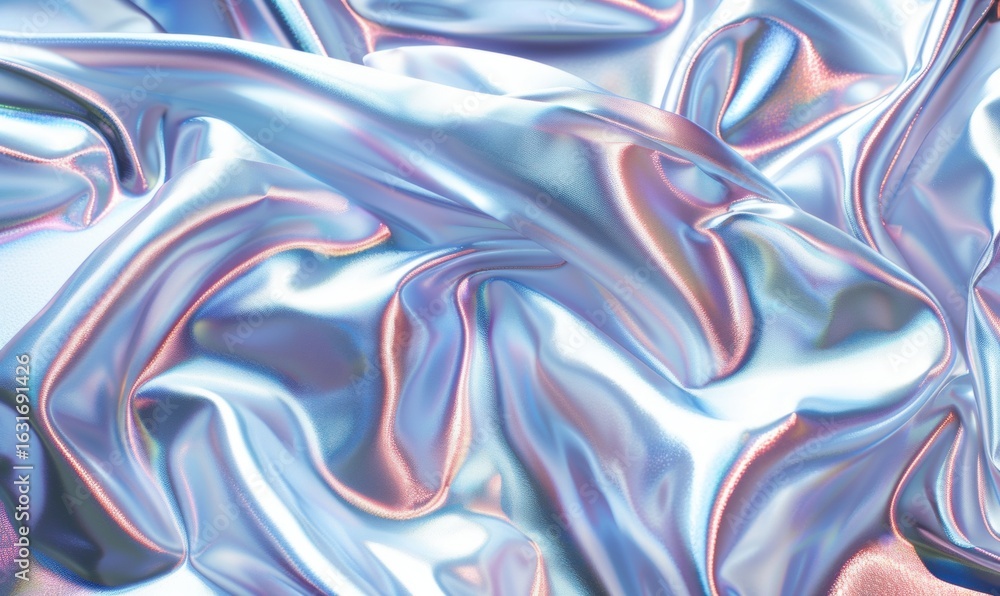 Aufkleber iridescent abstract fabric texture smooth shiny material background