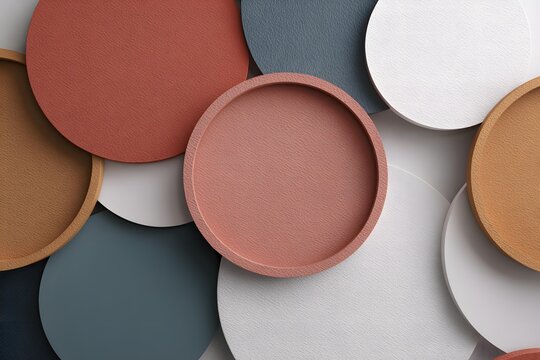 Abstract minimal design with overlapping circles creating unique intersections