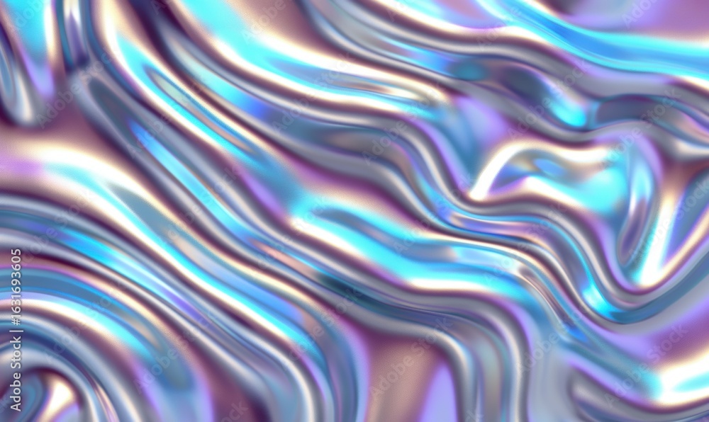 Poster iridescent flowing abstract background with liquid smooth texture and gradients