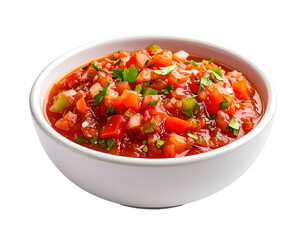 bowl of salsa sauce isolated on transparent png
