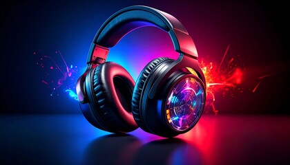 Vibrant Headphones with Dynamic Lighting Effects