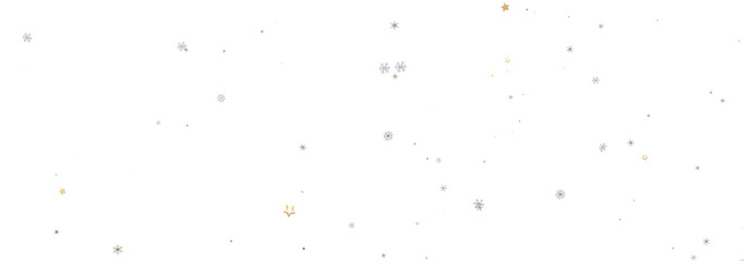 Beautiful winter background with gold stars and silver snowflakes. Perfect for holidays.
