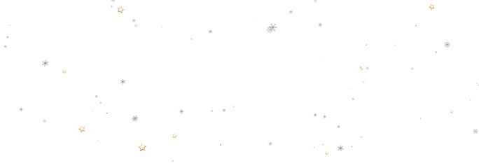 Festive winter background with gold stars and snowflakes. Perfect for holidays.