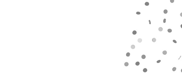 Glittering Spectacle: Captivating 3D Illustration of Glittery silver Confetti