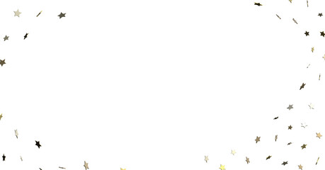 Fototapeta premium Stellar Christmas Drift: Radiant 3D Illustration Showcasing Descending Holiday Stars in Motion