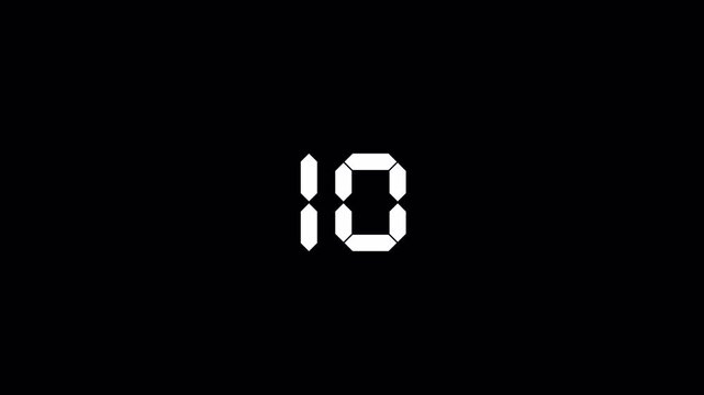 The number fifteen displayed in a classic white digital seven-segment style on a solid black background, representing a timer or countdown.