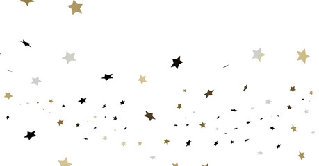 Falling Stars: Black, Gold, and Silver