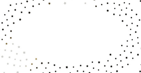 Black Gold Silver Star Frame Background