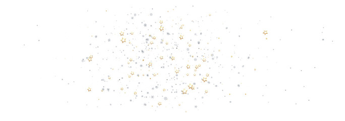 Sparkling star confetti on white. Festive background for holidays, celebrations, and events.