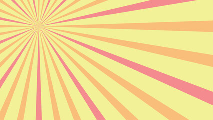 	赤と黄色の集中線のイメージイラスト