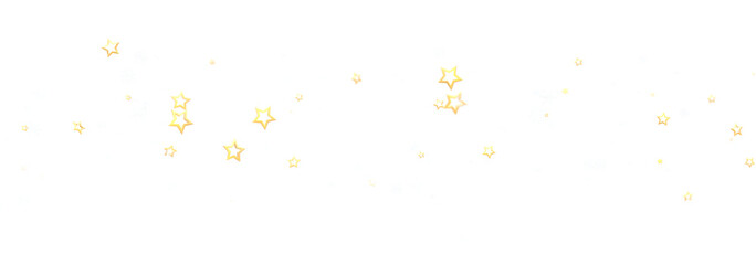 Beautiful image of golden stars scattered on a white background, perfect for festive designs.