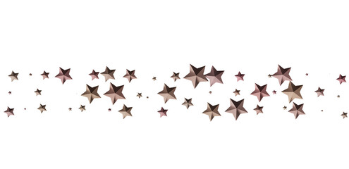 Elegant rose gold stars on white. Perfect for backgrounds, invitations, or celebrations.