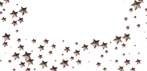 Background image of brown and pink stars scattered on white. Perfect for festive designs.